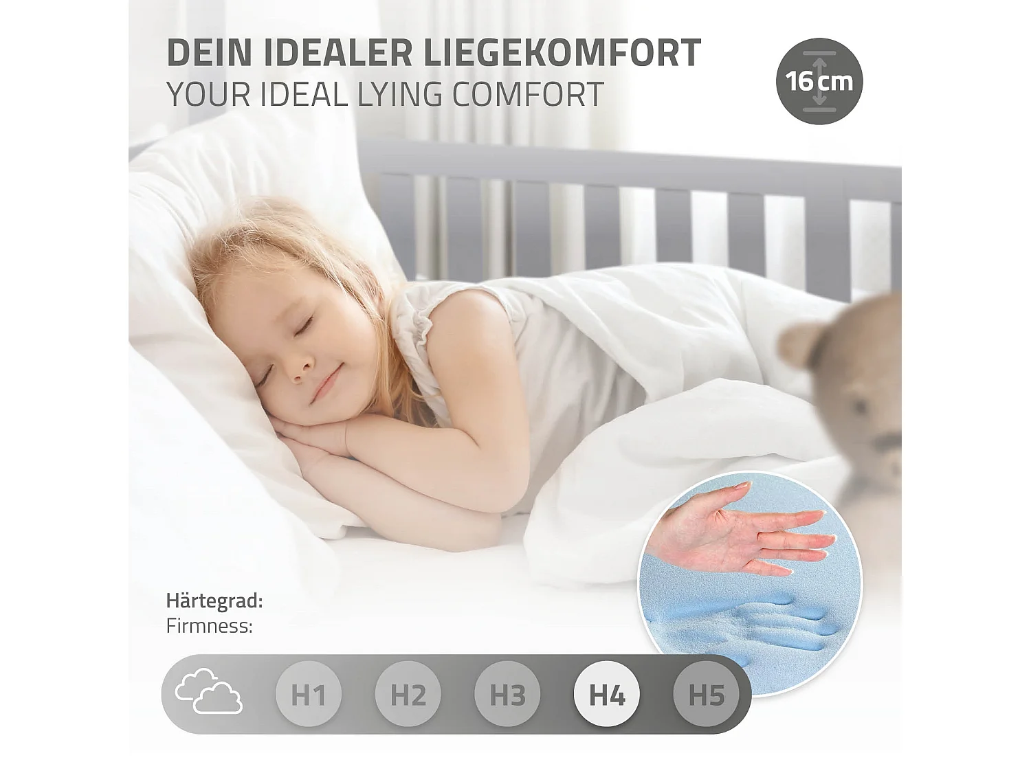 Lettino per bambini letto casa griio con sponde 90x200cm  materasso legno tenda