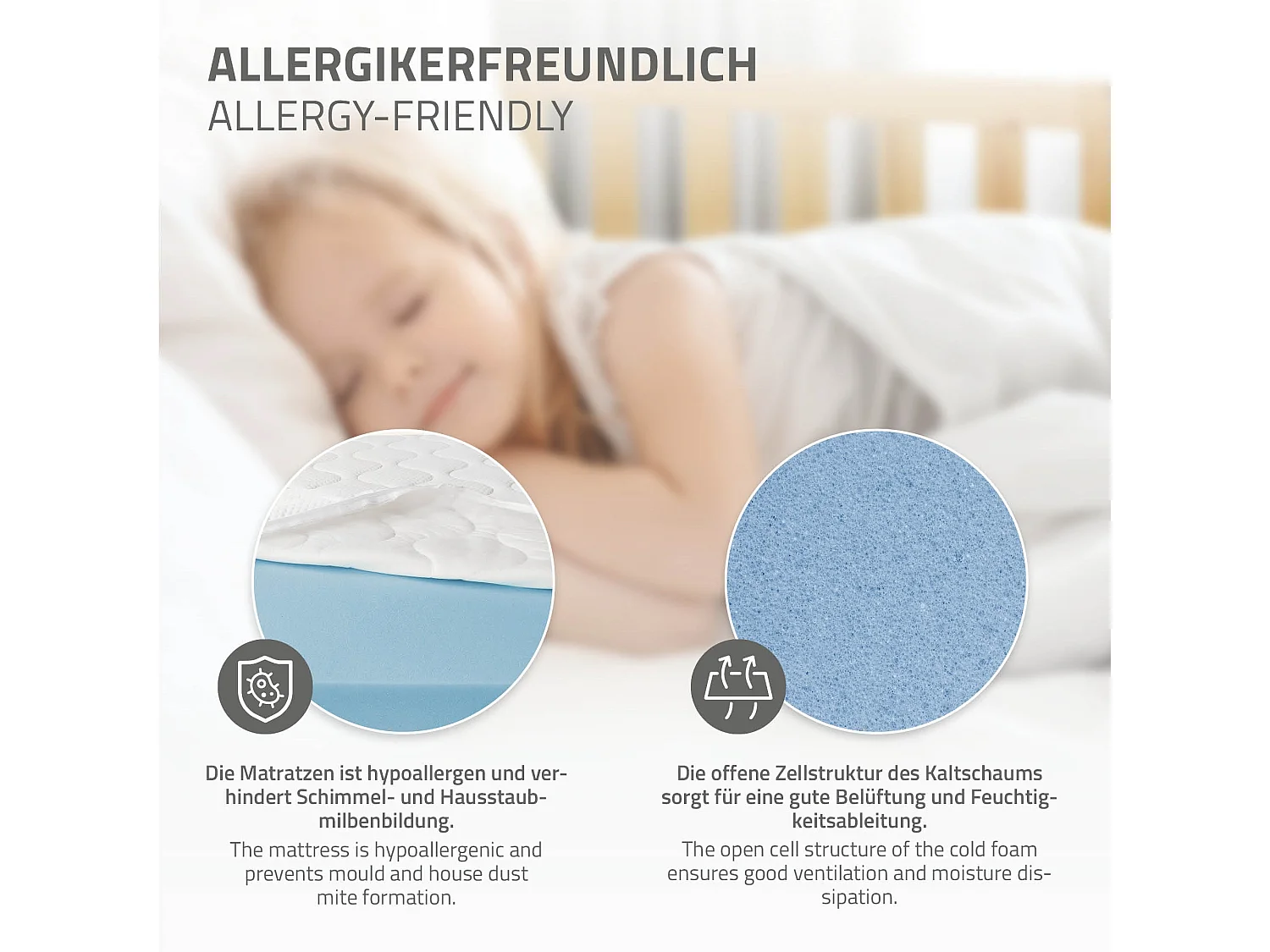 Lit d'enfants 90x200 cm naturel style maison bois de pin massif avec matelas H:16 cm housse amovible sommier protection anti-chute pour filles garçons