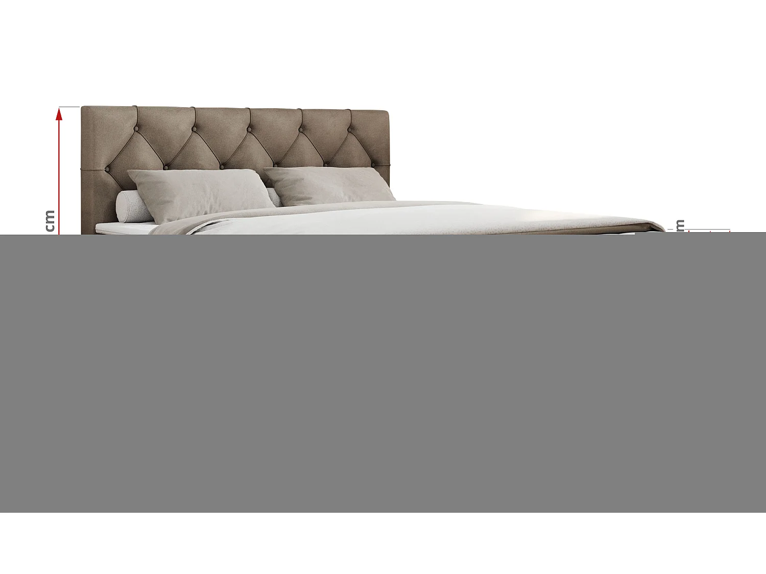 Lit boxspring avec 2 coffres - 2 matelas mi-fermes + surmatelas mousse - Marron Velours - 160x200 - ROMA