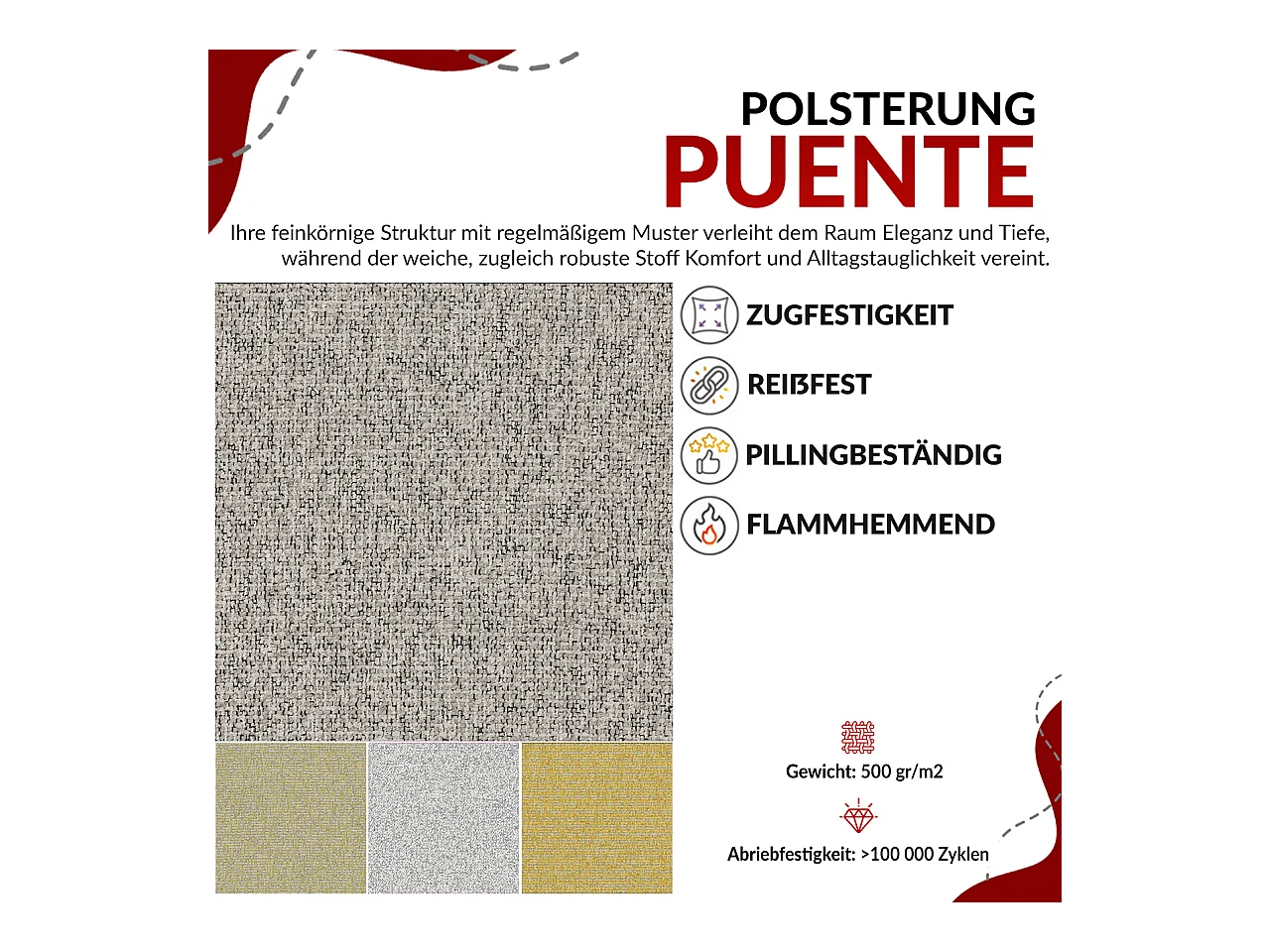 Boxspringbett WOOD CLASSIC KING - Polsterbett mit hohe Kopfteil, zwei Multipocket-Matratze, Bettkästen - 180x200 cm - H4 - Dunkelbeige Strukture