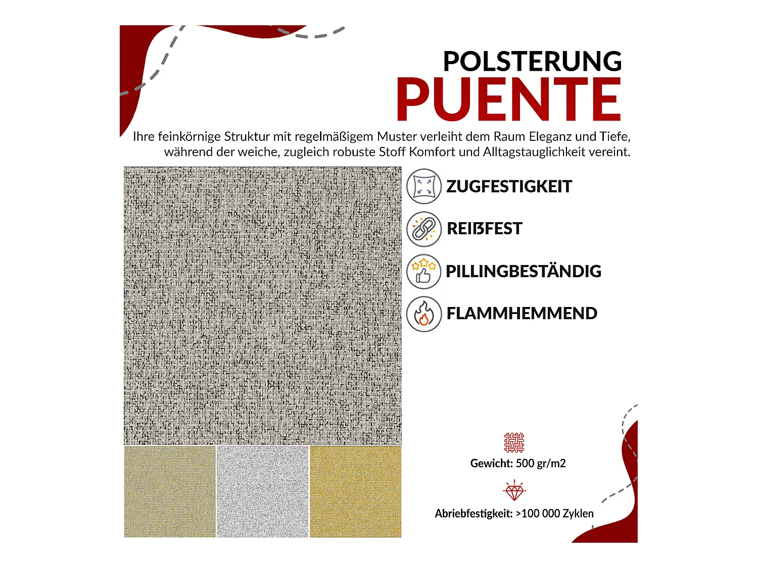 Boxspringbett WOOD CLASSIC - Doppelbett für Schlafzimmer, Set mit Multipocket-Matratze, Holzrahmen - 200x200 cm - H3 - Hellgrau Strukture