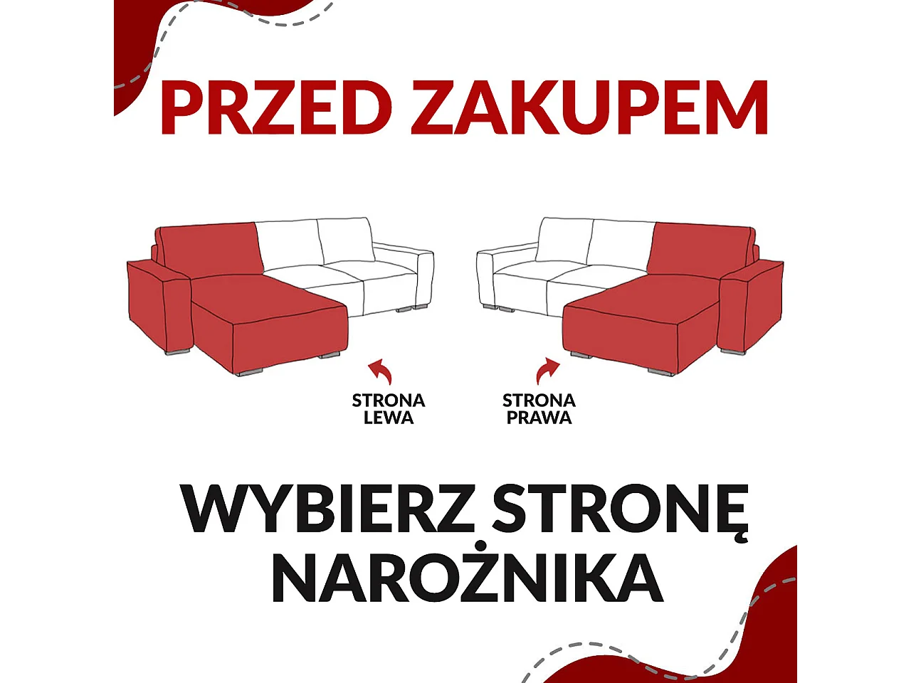 Ecksofa ORTA - Schlaffunktion und Bettkasten, lose Kissen, gesteppter Sitz, L-förmige Ecke - Grau Stukture - Ecke Links