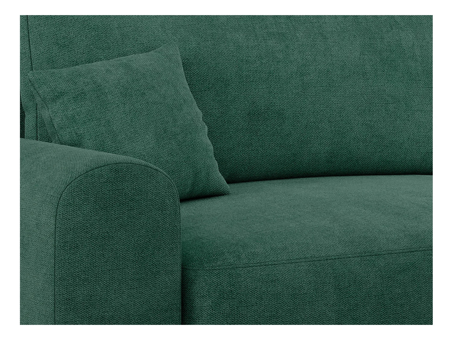 Ecksofa NELSON - Schlafcouch mit Armlehnen und Bettkasten, universelles L-förmige Ecksofa - Grün Stukture