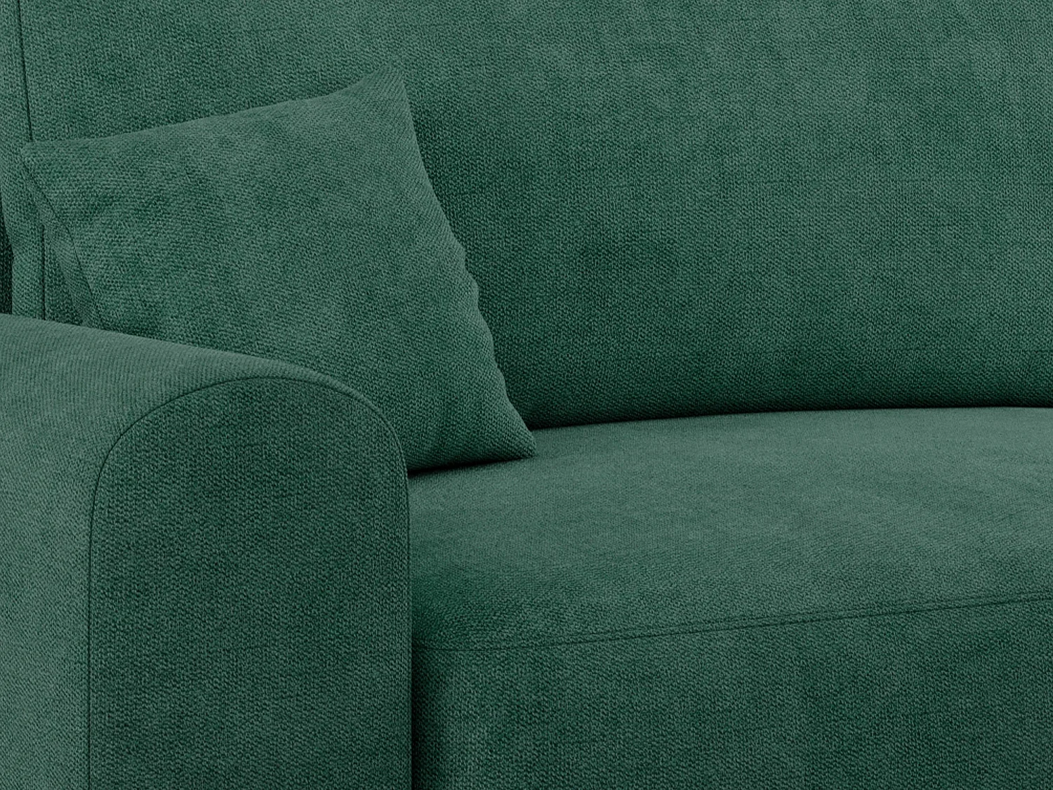 Ecksofa NELSON - Schlafcouch mit Armlehnen und Bettkasten, universelles L-förmige Ecksofa - Grün Stukture