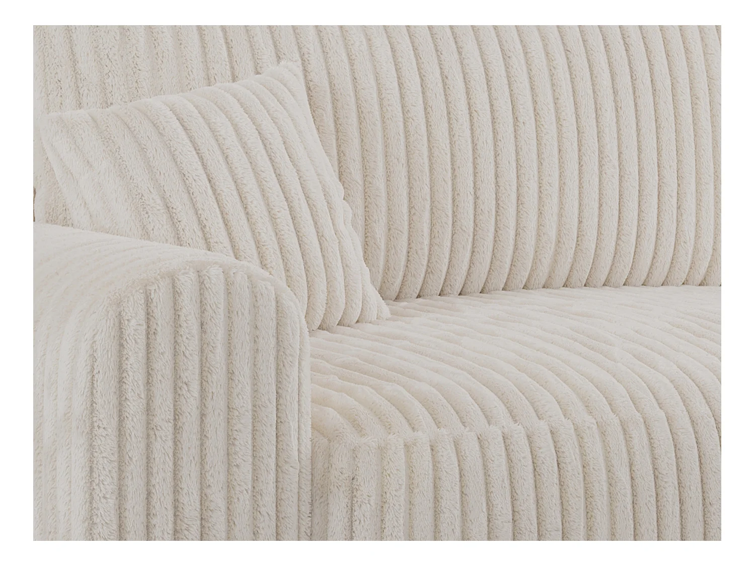 Ecksofa NELSON - Schlafcouch mit Armlehnen und Bettkasten, universelles L-förmige Ecksofa - Beige Cord