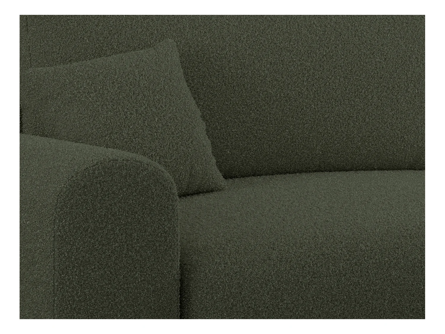 Ecksofa NELSON - Schlafcouch mit Armlehnen und Bettkasten, universelles L-förmige Ecksofa - Grün Boucle