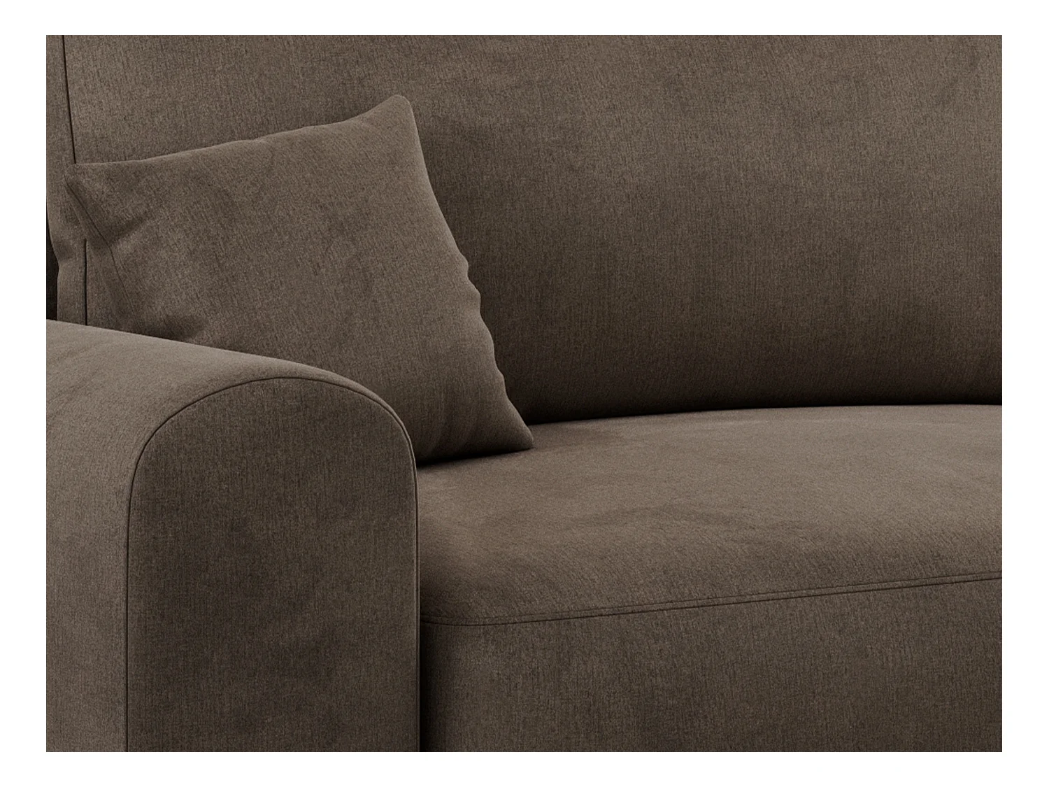 Ecksofa NELSON - Schlafcouch mit Armlehnen und Bettkasten, universelles L-förmige Ecksofa - Braun Velvet