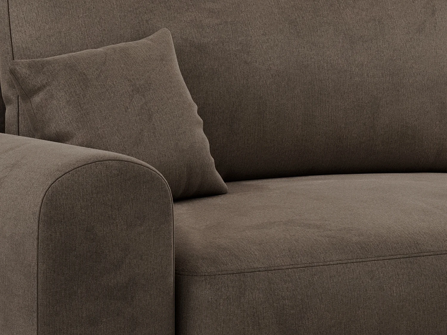 Ecksofa NELSON - Schlafcouch mit Armlehnen und Bettkasten, universelles L-förmige Ecksofa - Braun Velvet