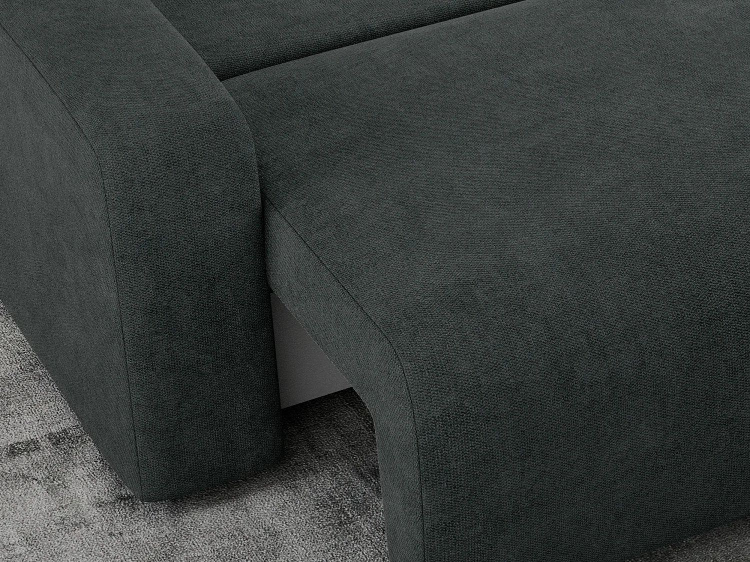 Ecksofa ARGOS - mit Schlaffunktion, Sofa mit armlehnen, Bettkasten, 3-Sitzer Sofa - Dunkelgrau Stukture