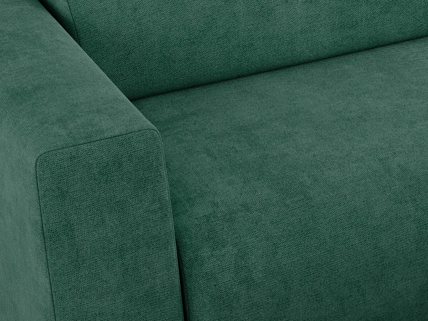 Ecksofa PASADENA - mit Armlehnen, Wohnlandschaft, freistehendes Sofa, große Ecke - Grün Stukture - Ecke Links