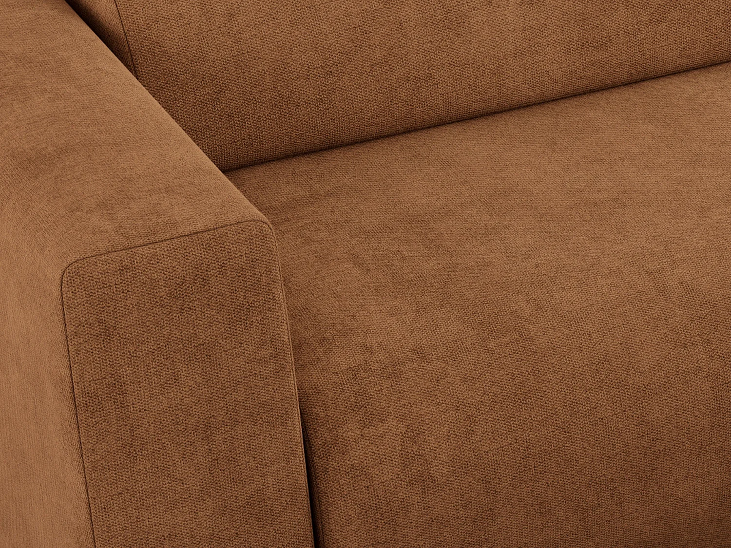 Ecksofa PASADENA - mit Armlehnen, Wohnlandschaft, freistehendes Sofa, große Ecke - Orange Stukture - Ecke Links