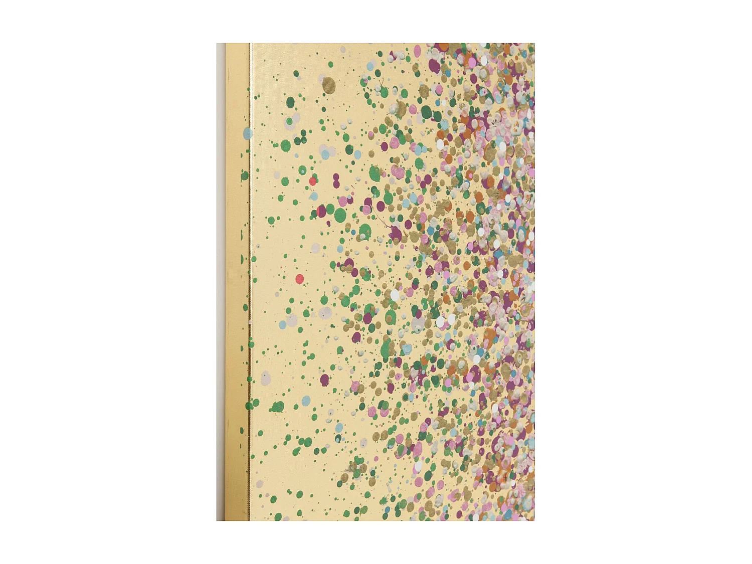 Quadro ritoccato olio Flower Boat oro-rosa 120x160