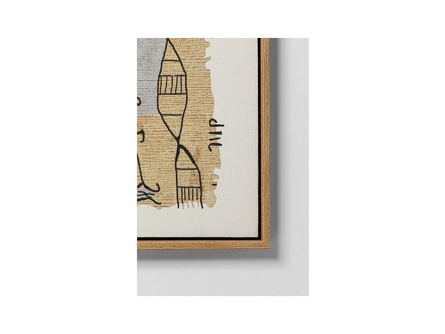 Framed Picture Native Spirals 50x150cm