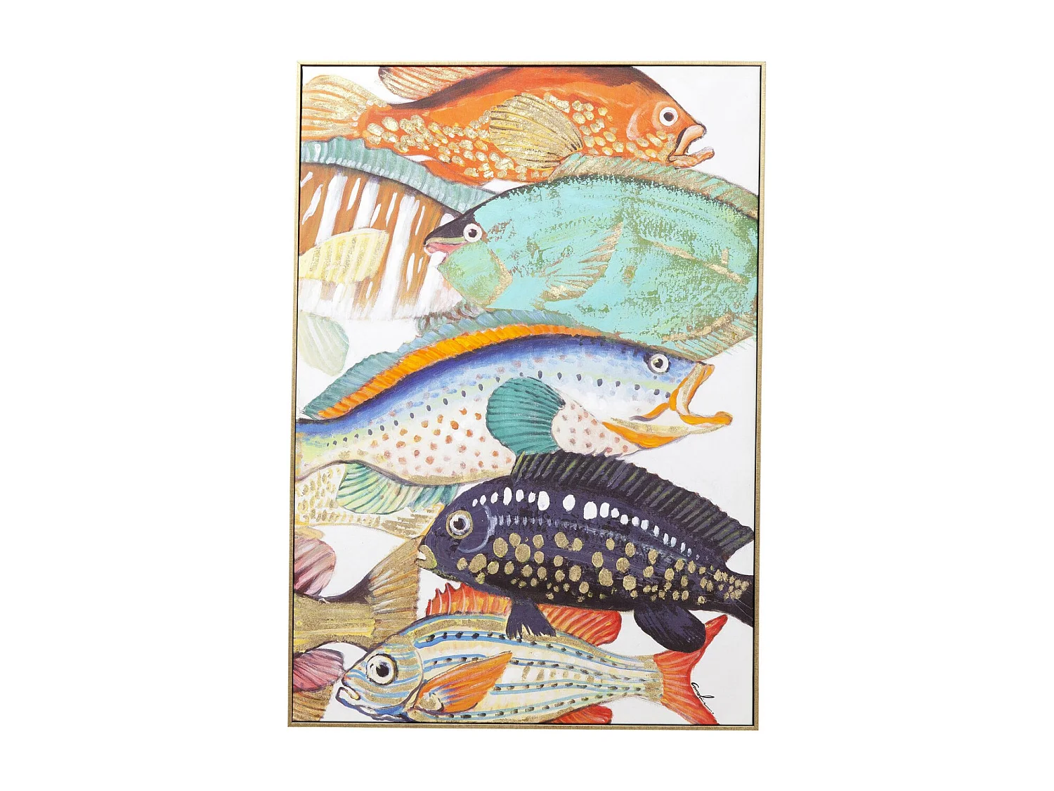 Tableau Touched Fish Meeting Two 75x100cm