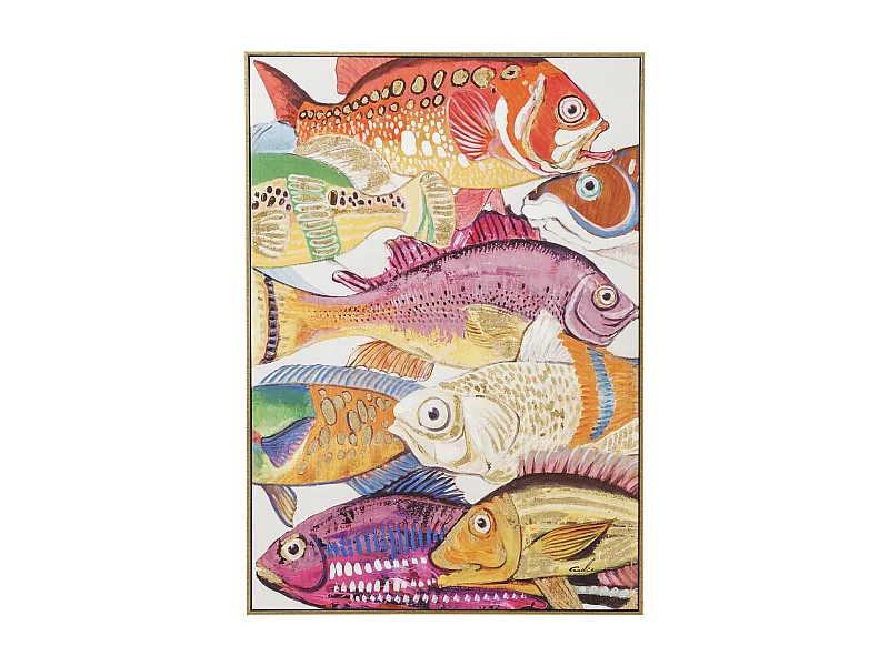 Tableau Touched Fish Meeting One 75x100cm