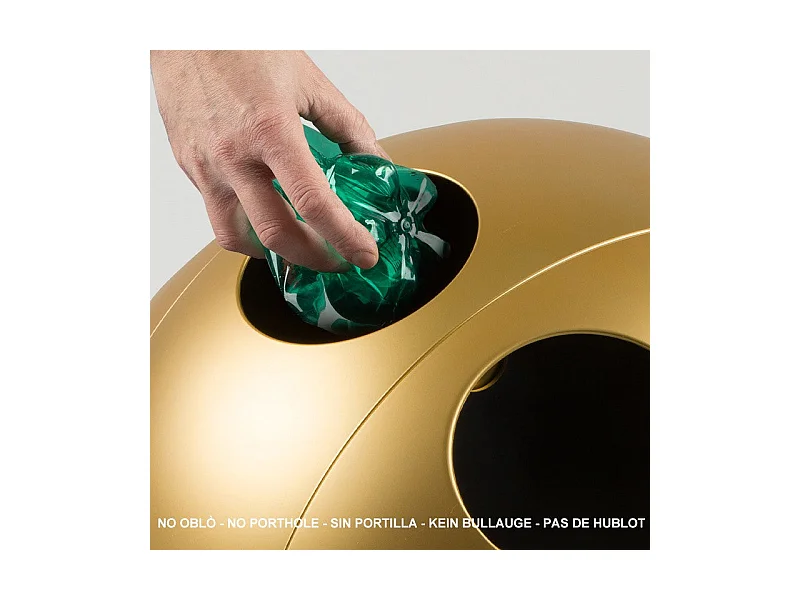 Sfera Metal Or - Poubelle design pour le tri des déchet