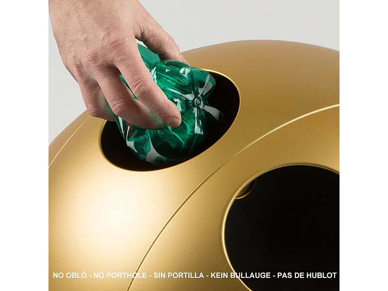 Sfera Metal Oro - Cestino design per la raccolta differenziata