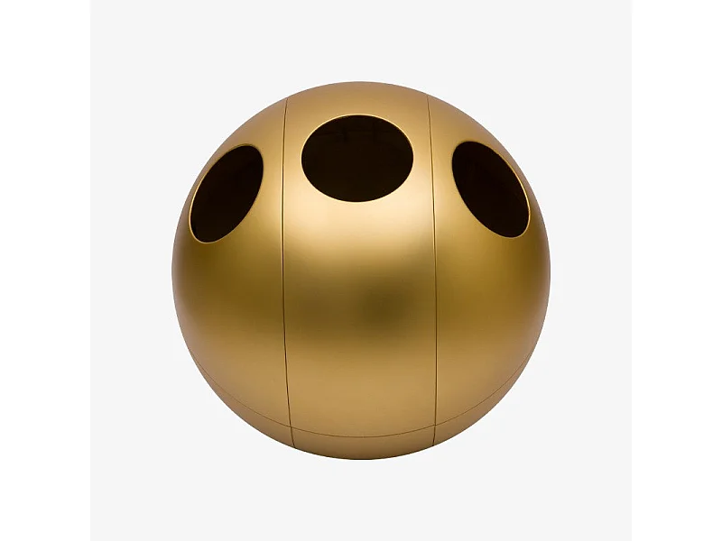 Sfera Metall Gold - Design Abfalleimer für Mülltrennung
