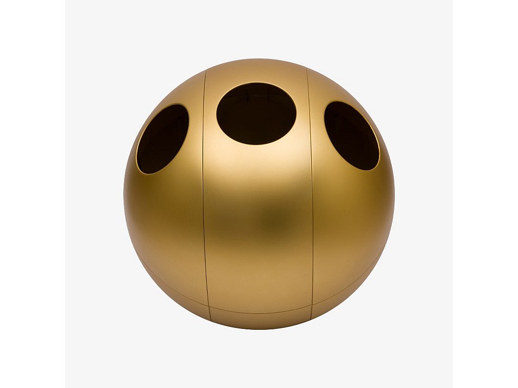 Sfera Metall Gold - Design Abfalleimer für Mülltrennung