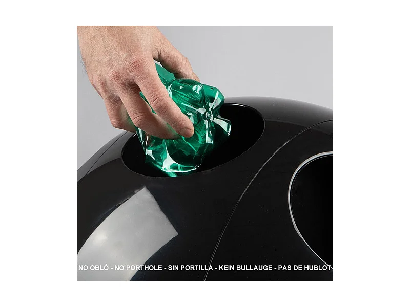 Sfera Noir Naturel - Poubelle design pour le tri des déchets