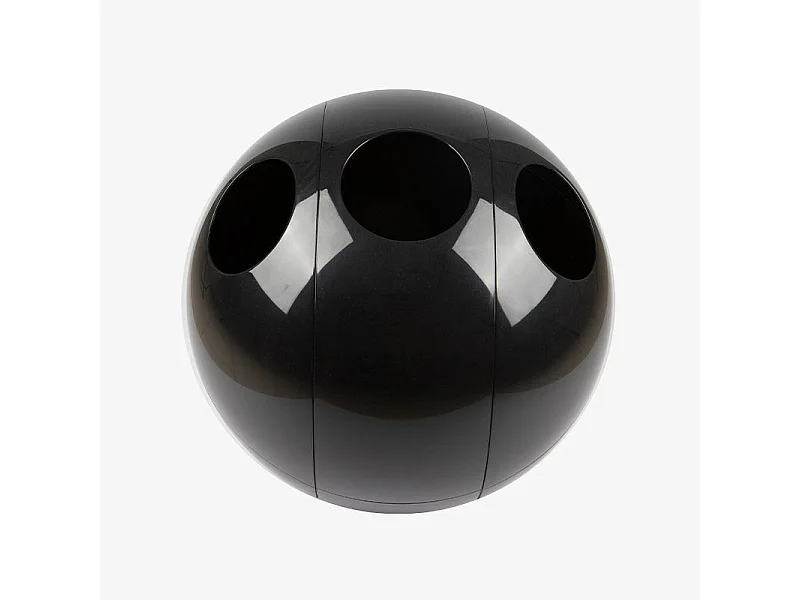 Sfera Nero Naturale - Cestino design per la raccolta differenziata