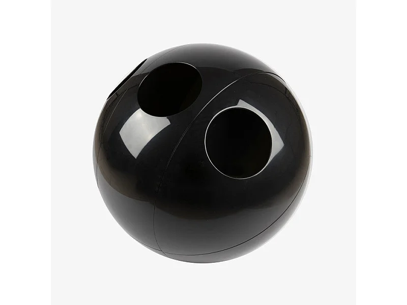 Sfera Nero Naturale - Cestino design per la raccolta differenziata