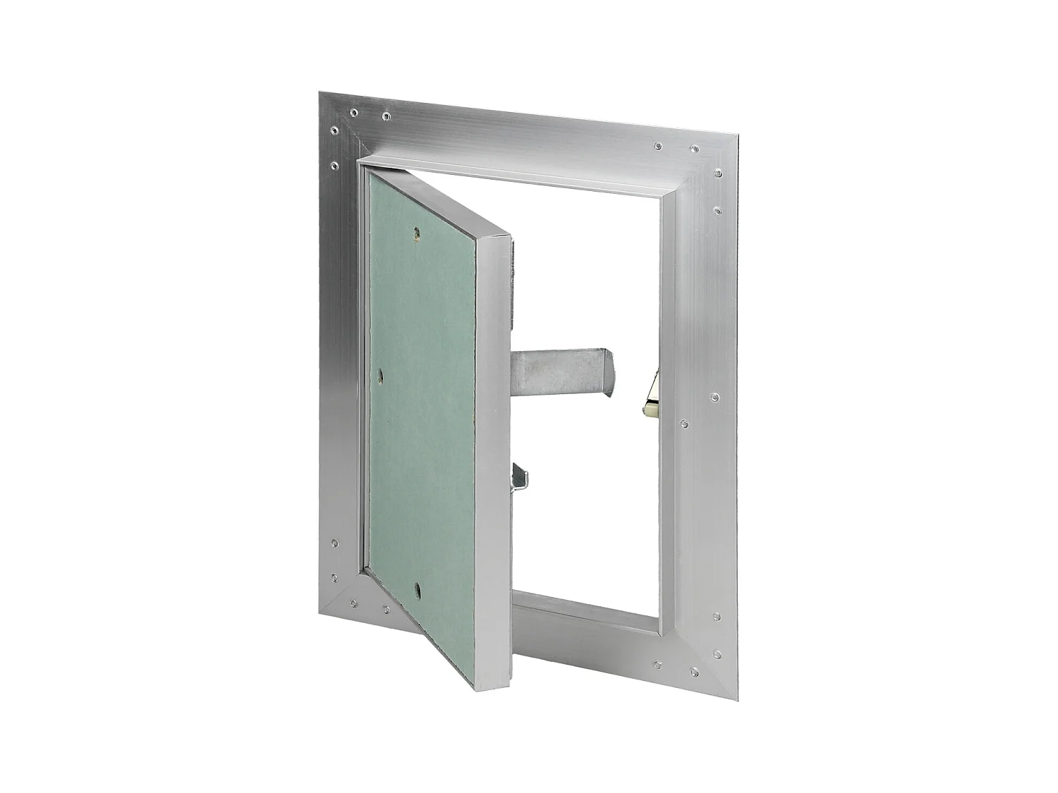 ECD Germany Puerta de inspección 15x20 cm marco de aluminio para acceso de mantenimento y reparación en pared de yeso, tapa oculta para limpieza