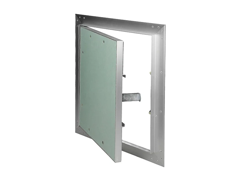 ECD Germany Puerta de inspección 25x30 cm marco de aluminio para acceso de mantenimento y reparación en pared de yeso, tapa oculta para limpieza