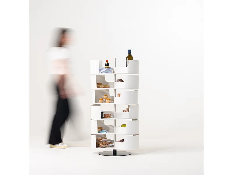 Infinity Schwarz mit 6 Regalen – Moderner Design-Schuhschrank