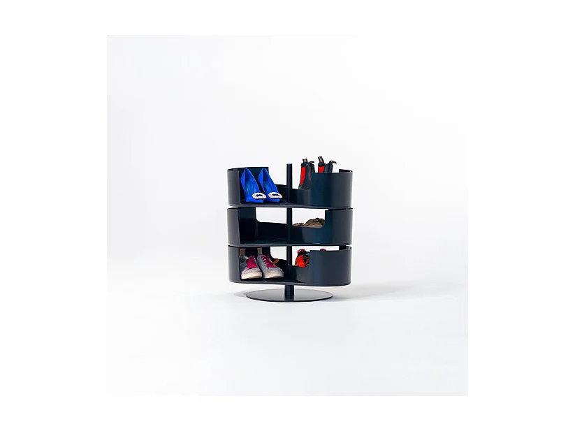 Infinity Noir à 3 étagères - Meuble à chaussures design