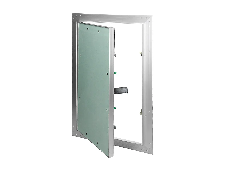 ECD Germany Puerta de inspección 25x40 cm marco de aluminio para acceso de mantenimento y reparación en pared de yeso, tapa oculta para limpieza