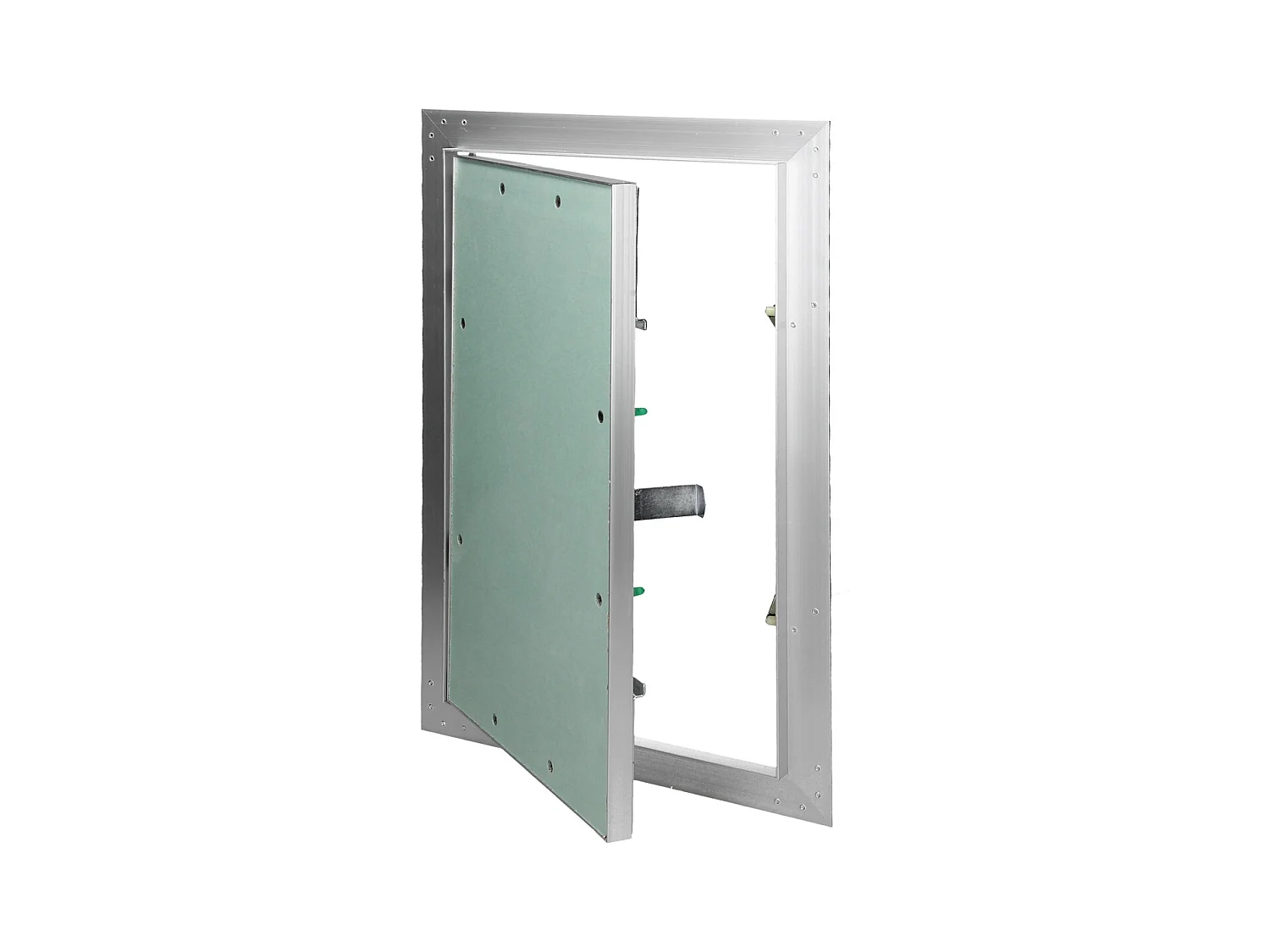 ECD Germany Puerta de inspección 25x40 cm marco de aluminio para acceso de mantenimento y reparación en pared de yeso, tapa oculta para limpieza