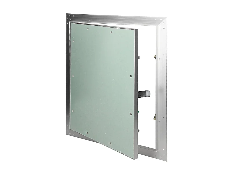 ECD Germany Puerta de inspección 40x60 cm marco de aluminio para acceso de mantenimento y reparación en pared de yeso, tapa oculta para limpieza