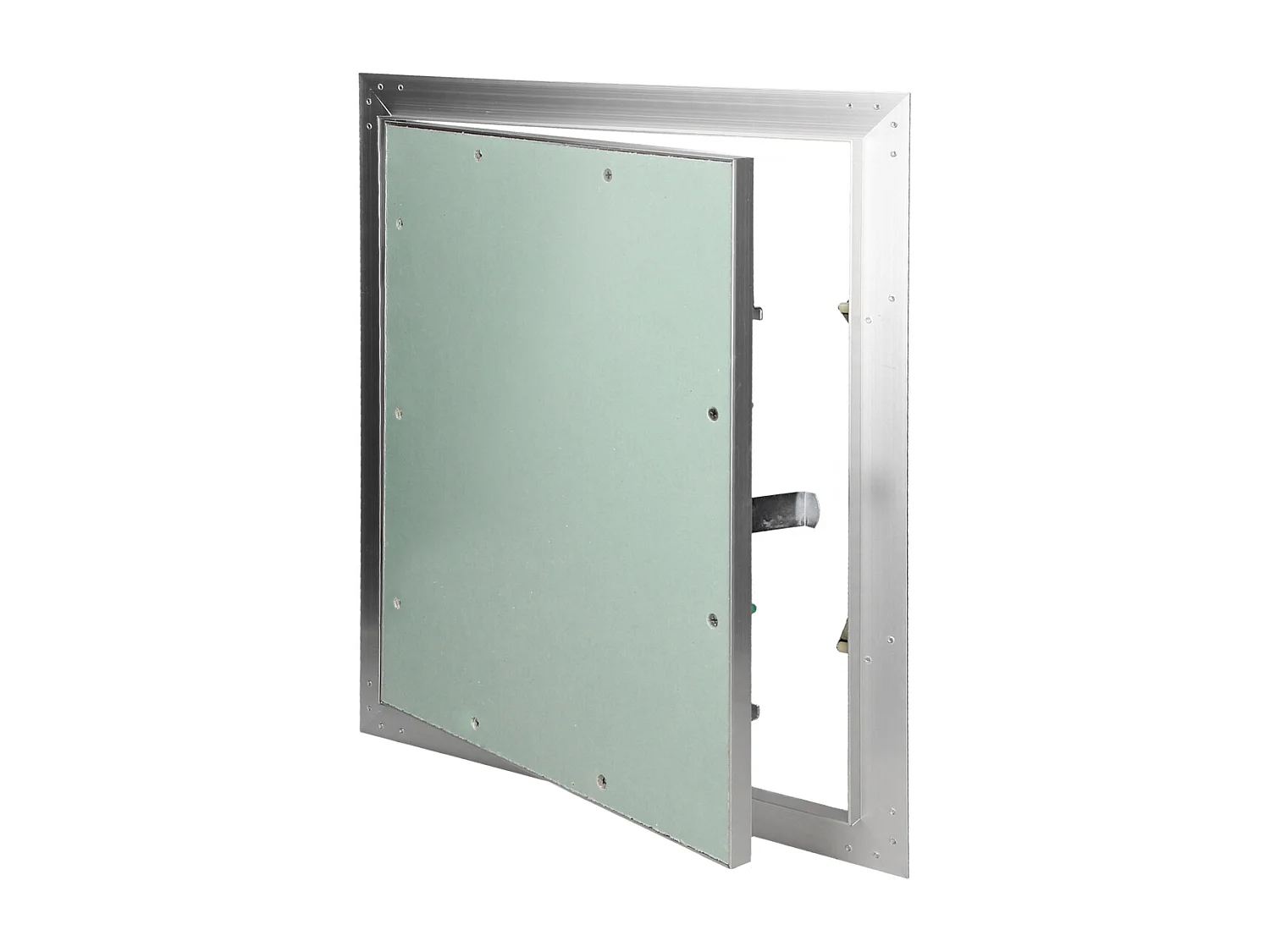 ECD Germany Puerta de inspección 40x60 cm marco de aluminio para acceso de mantenimento y reparación en pared de yeso, tapa oculta para limpieza