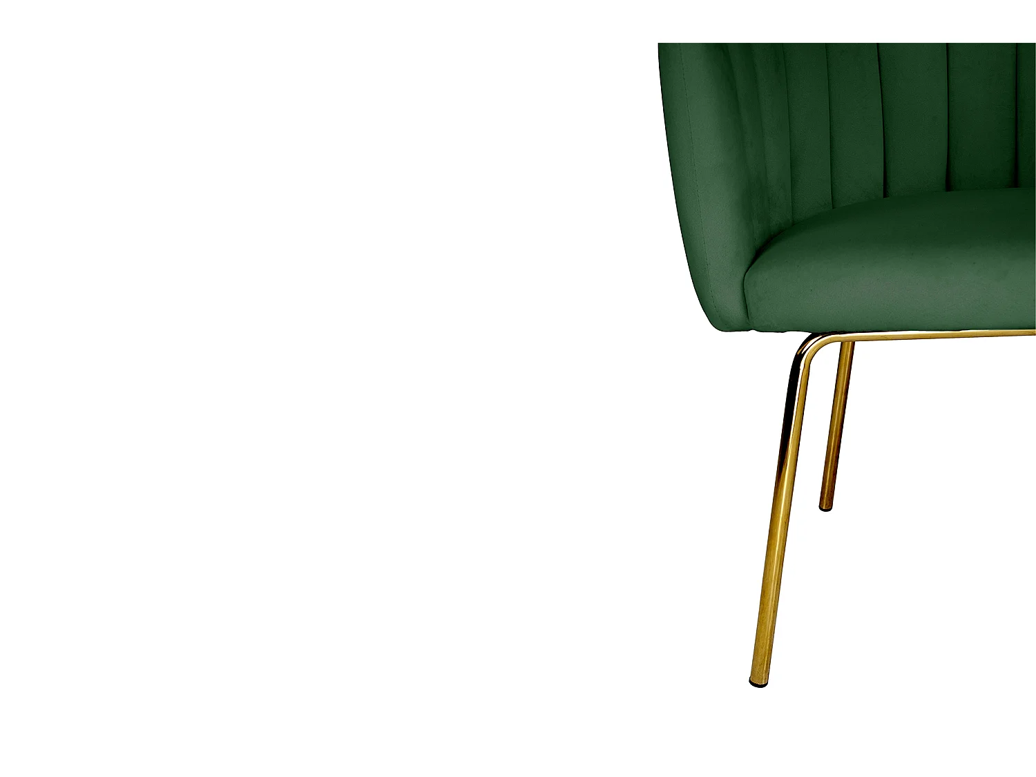 Poltrona conchiglia in velluto verde scuro poltroncina vintage – Perla