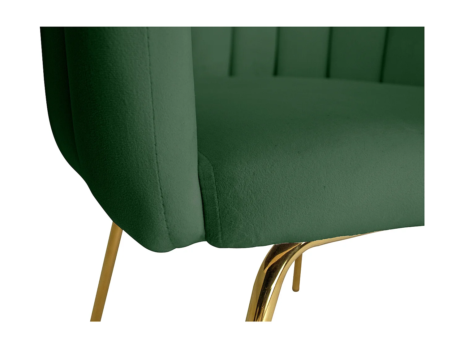 Poltrona conchiglia in velluto verde scuro poltroncina vintage – Perla