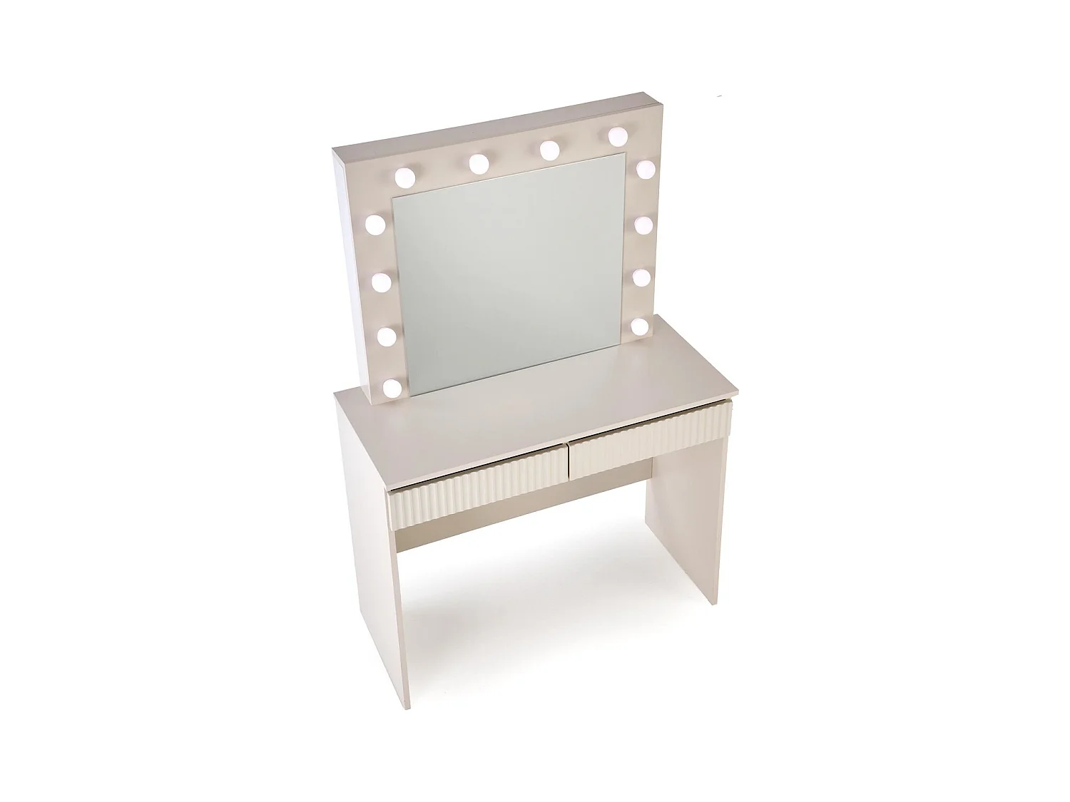 Toletta Hollywood/specchio/LED/cassetti/beige