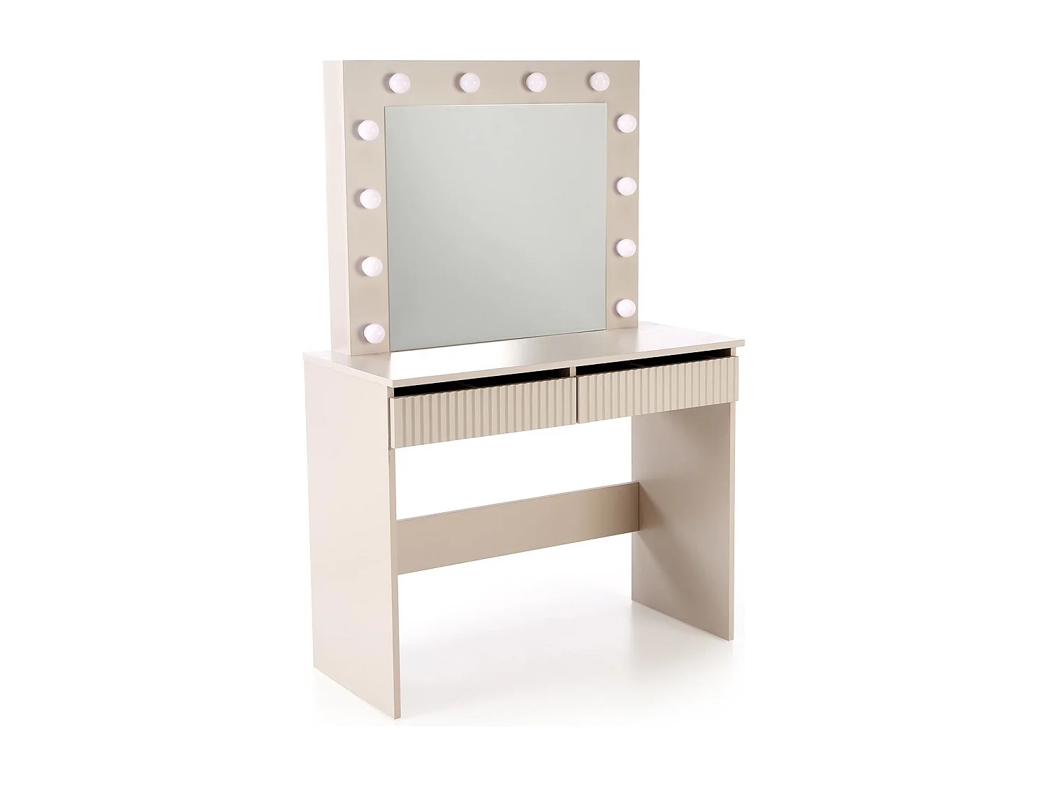 Toletta Hollywood/specchio/LED/cassetti/beige