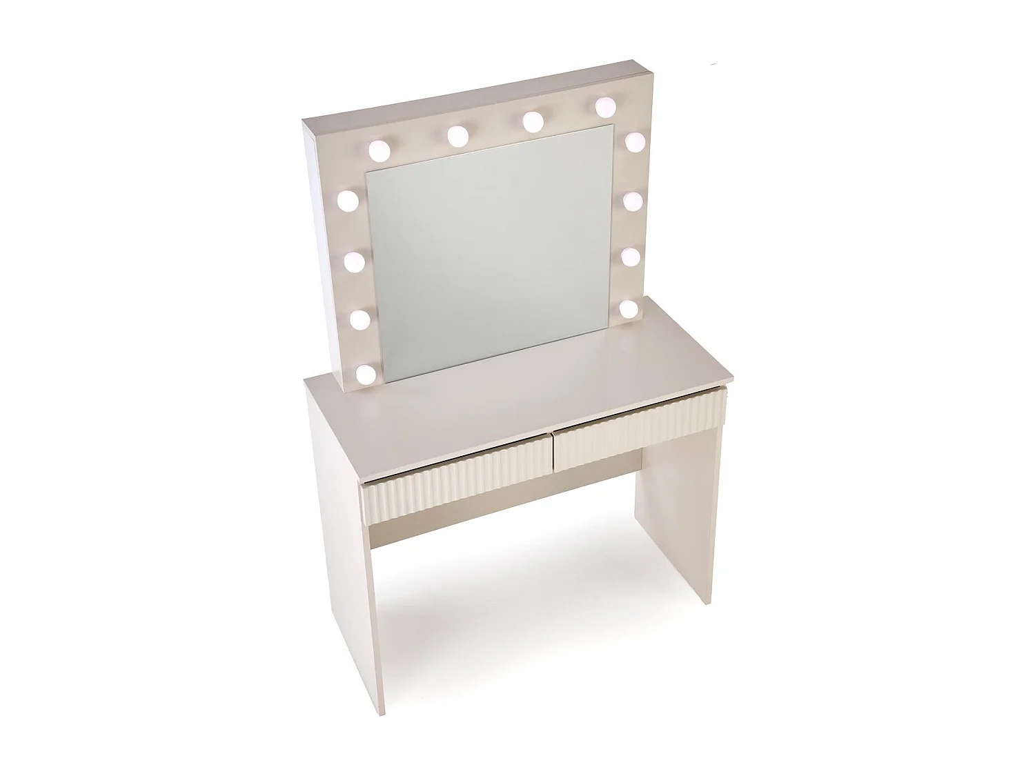 Toletta Hollywood/specchio/LED/cassetti/beige