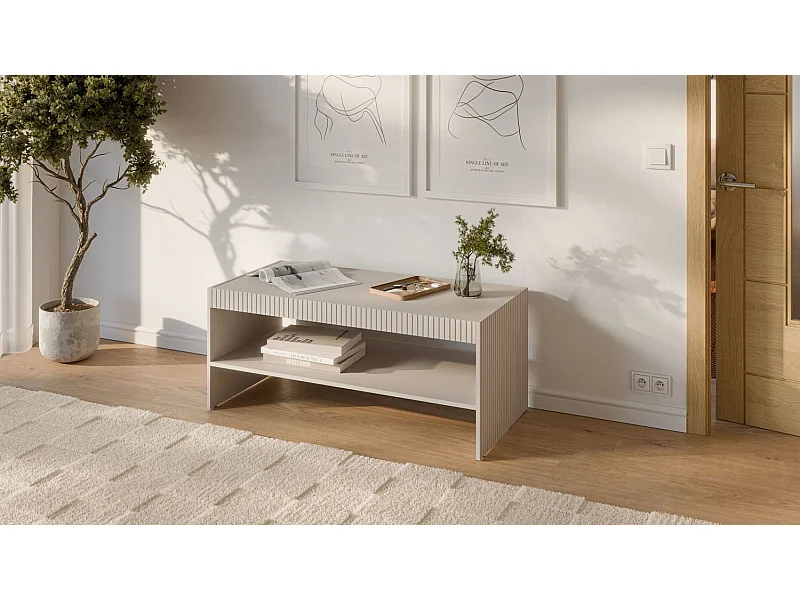 Table basse Paxos/MDF et plateau de meuble/gris