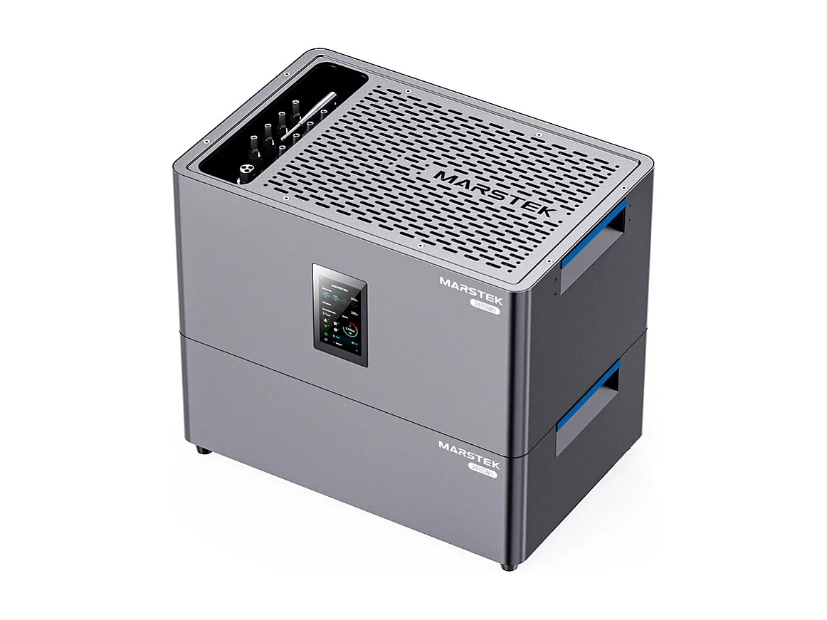Centrale Solaire MARSTEK + 1 batterie de stockage, plug & play, avec APP, 4 MPPT, entrée solaire 2400W, plus de 6 000 cycles de charge