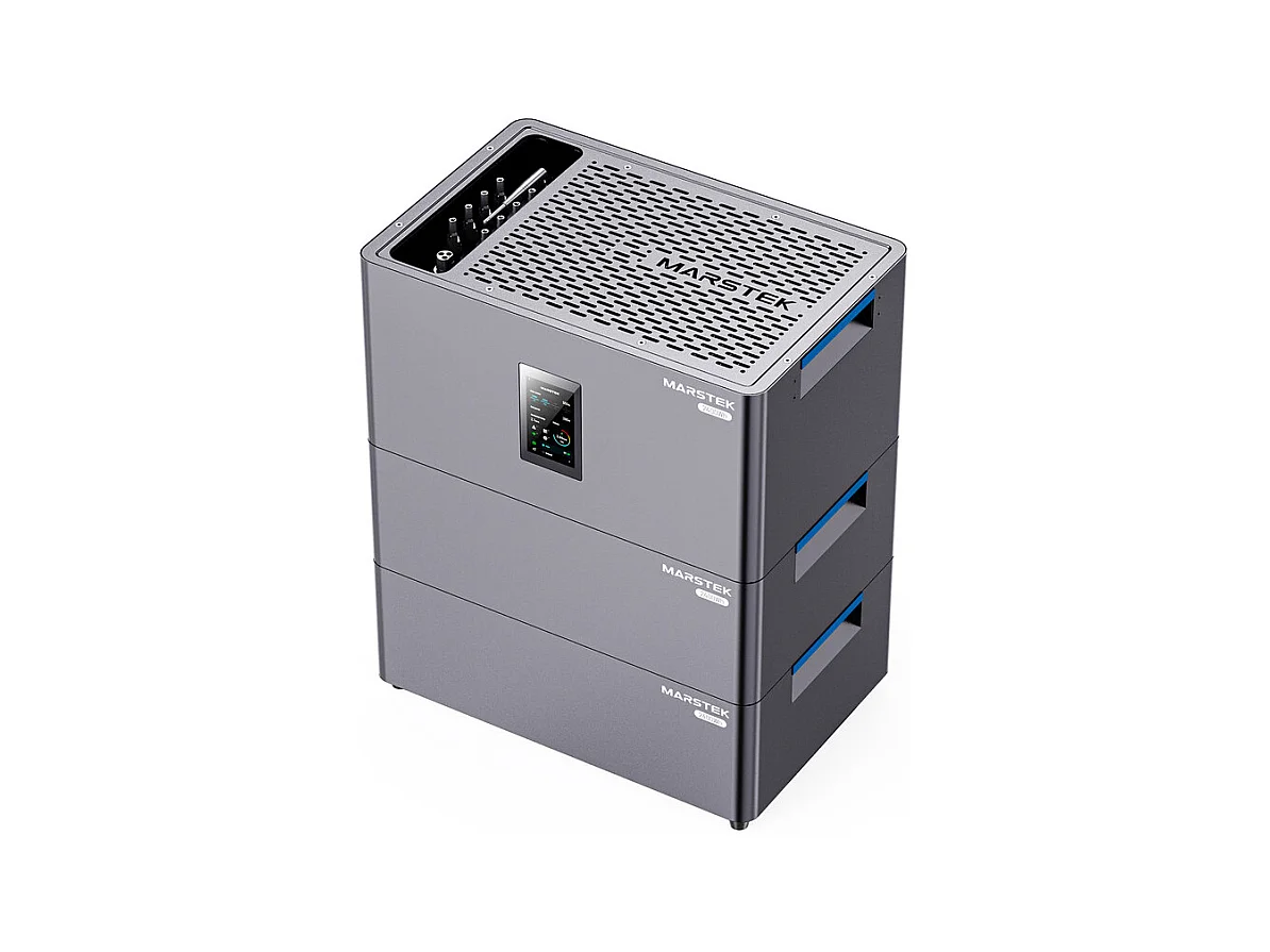 Solaranlage MARSTEK + 2 Batteriespeicher, plug & play, mit APP, 4 MPPT, Solareingang 2400W, über 6000 Ladezyklen