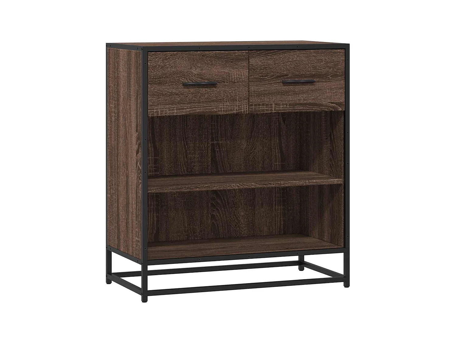 Buffet chêne marron 68x35x76 cm bois d'ingénierie