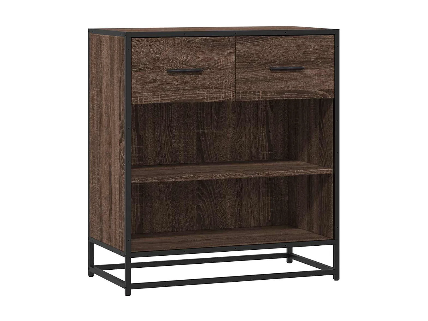 Buffet chêne marron 68x35x76 cm bois d'ingénierie