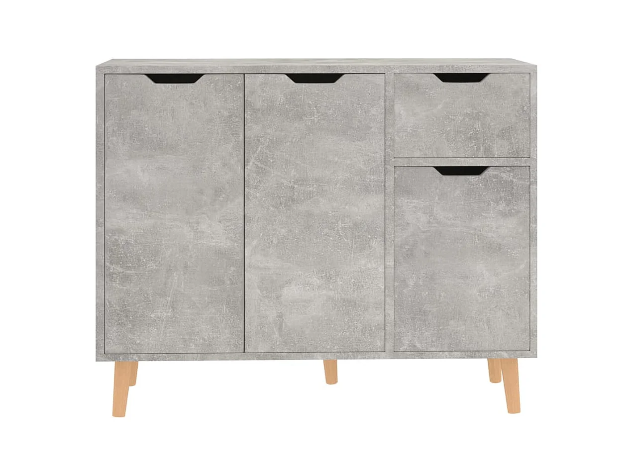 Credenza grigio cemento 90x30x72 cm in legno ingegnerizzato