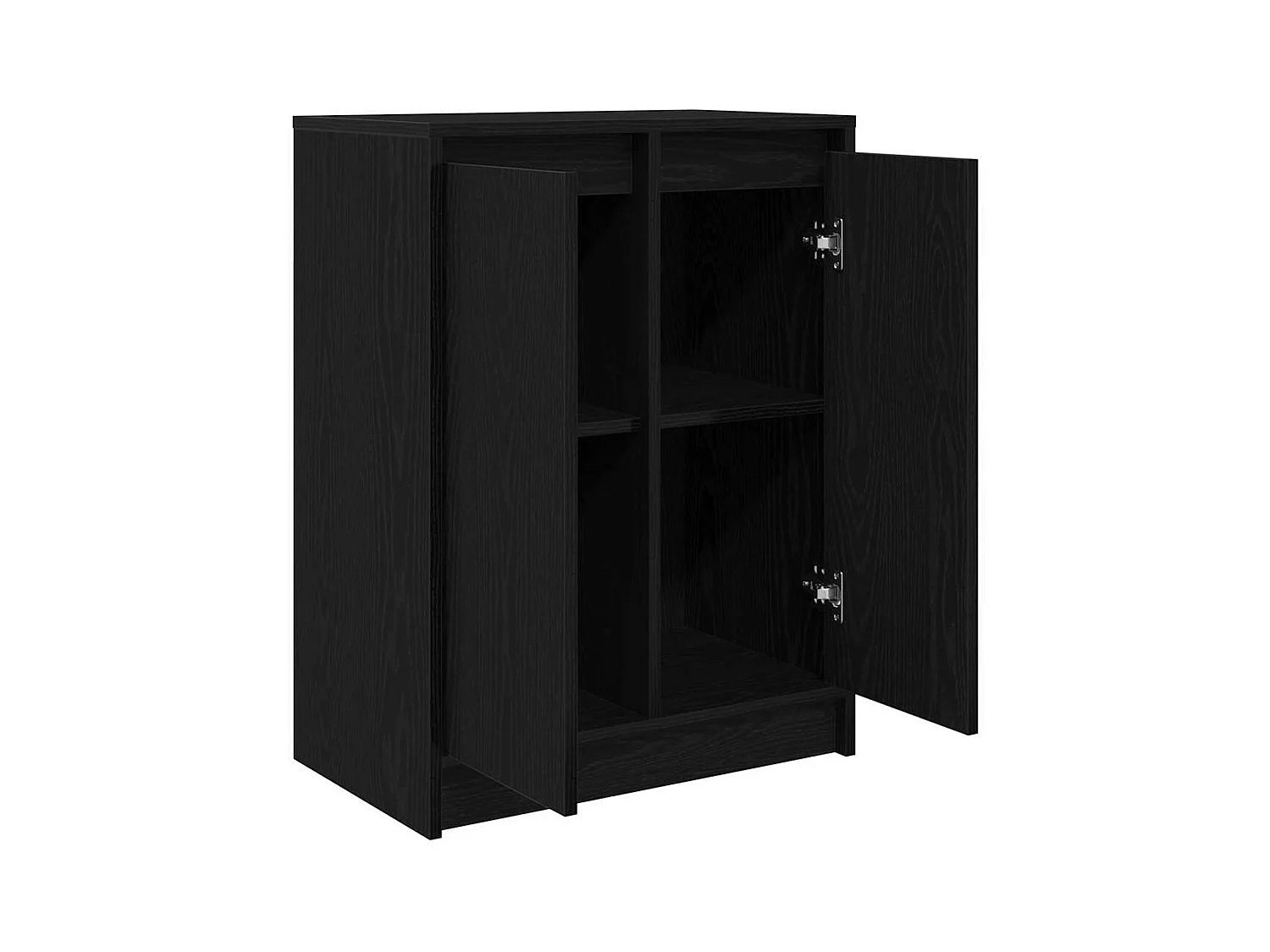 Buffet chêne noir 57x34x76 cm bois d'ingénierie