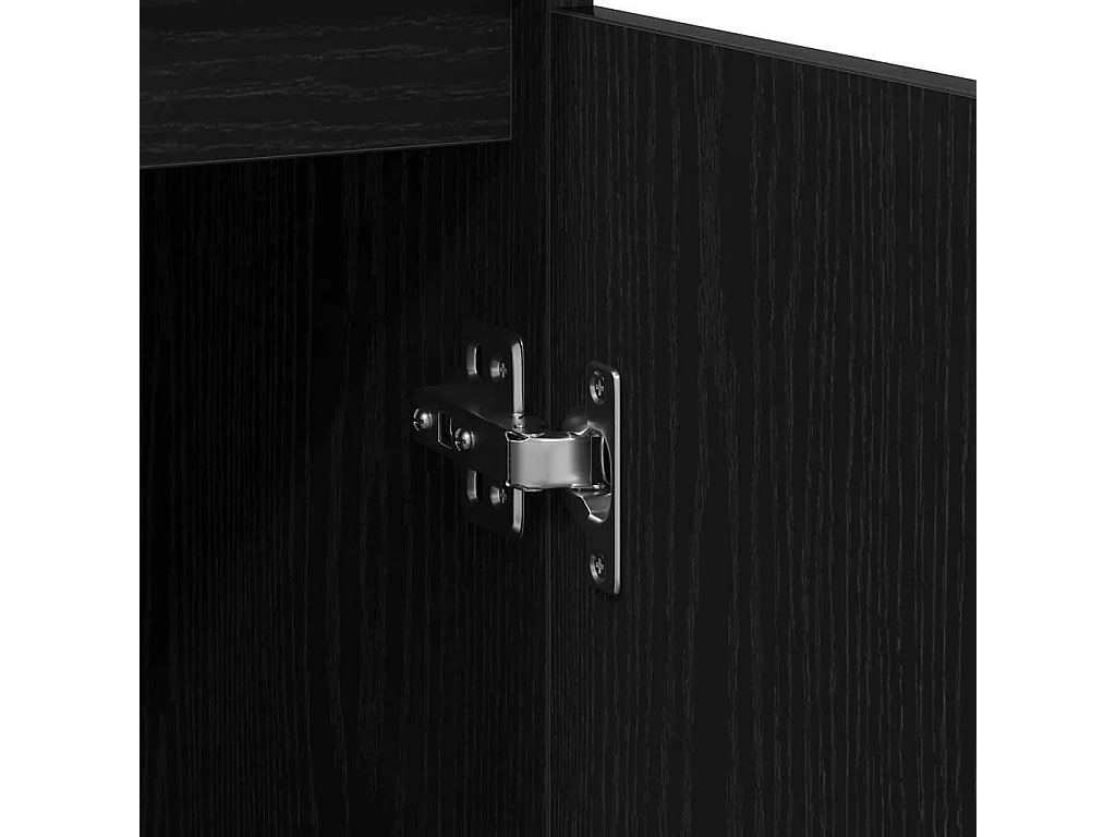 Buffet chêne noir 57x34x76 cm bois d'ingénierie