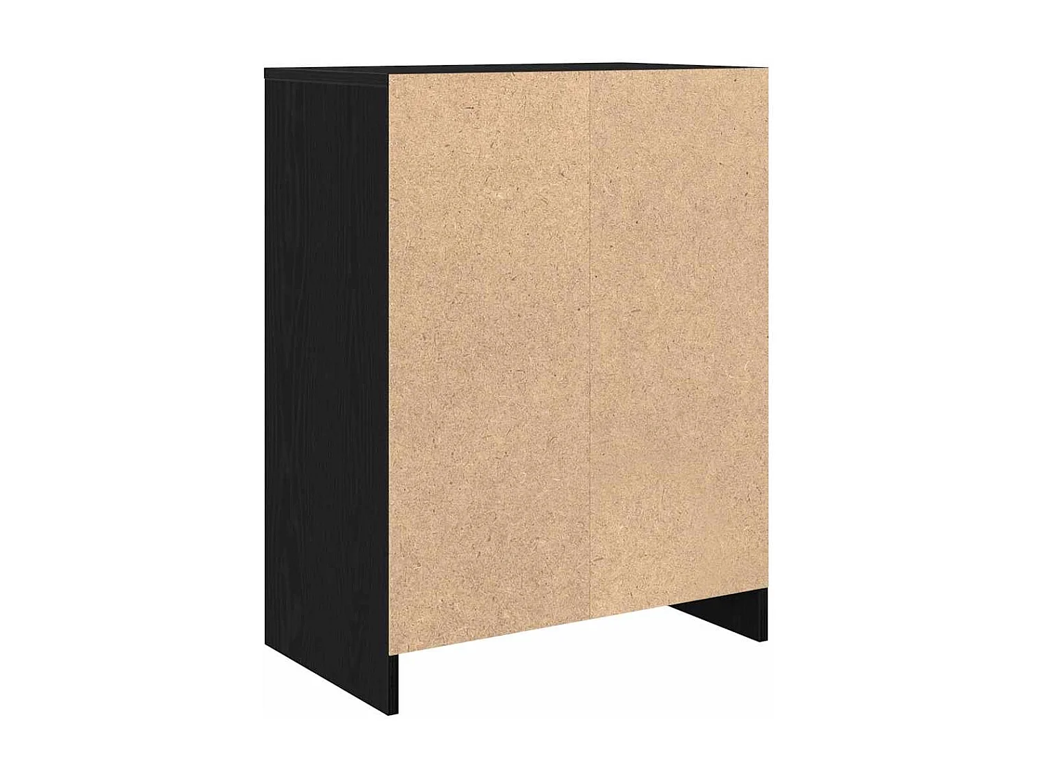 Buffet chêne noir 57x34x76 cm bois d'ingénierie