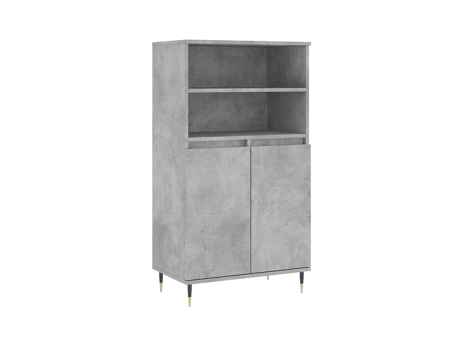 Buffet haut Gris béton 60x36x110 cm Bois d'ingénierie