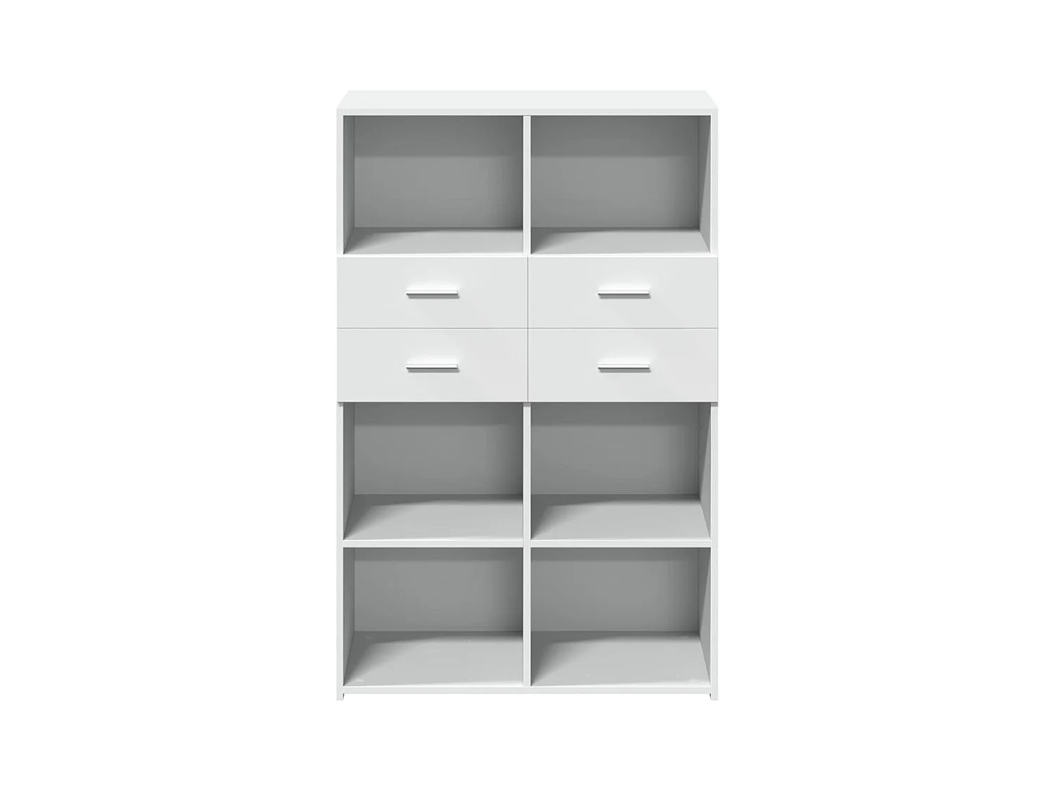 Buffet haut blanc 80x42,5x124 cm bois d'ingénierie